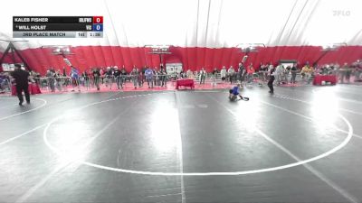 63 lbs 3rd Place Match - Kaleb Fisher, Brown Deer Jr Falcons Wrestling Club vs Will Holst, Victory