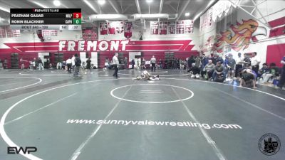 120 lbs Cons. Round 2 - Pratham Gajjar, Milpitas vs Ronin Blackner, Capuchino