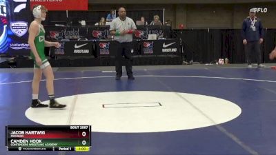 97 lbs Champ. Round 2 - Jacob Hartwig, Michigan vs Camden Hook, Contenders Wrestling Academy