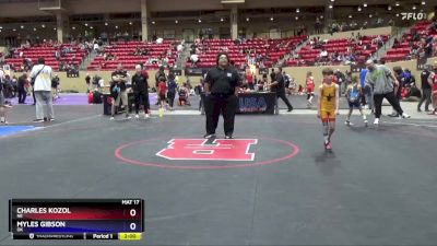 53 lbs Round 3 - Charles Kozol, NE vs Myles Gibson, OK