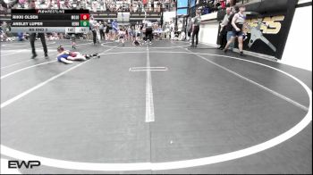 51-55 lbs Rr Rnd 3 - Rikki Olsen, Mojo Grappling Academy vs Ansley Luper, Hennessey Takedown Club