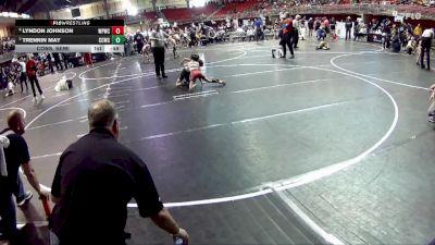 53 lbs Cons. Semi - Trennin May, Chase County Wrestling Club vs Lyndon Johnson, West Point Wrestling Club