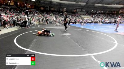 55 lbs Round Of 16 - River Looper, Tonkawa Takedown Club vs Daxton Deckard, R.a.w.