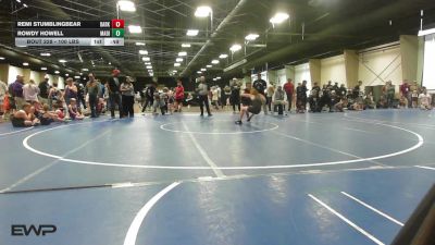 100 lbs Rr Rnd 3 - Remi Stumblingbear, Darko Valley Wolf Pack vs Rowdy Howell, Madill Takedown