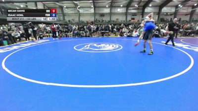132 lbs Cons. Rd Of 16 - Micah Davis, Relentless Wrestling Club vs Isaac Honl, Peninsula Wrestling