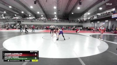 100 lbs Quarterfinal - Hayden Dinges, Pleasant Hill Youth Wrestling Club-AAA vs Jagger Llewellyn, Macon Youth Wrestling-AA 