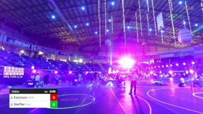 106 lbs Consi Of 16 #2 - Justice Espinoza, Warrior Wrestling Club vs Jack Steffler, Coulee Crushers