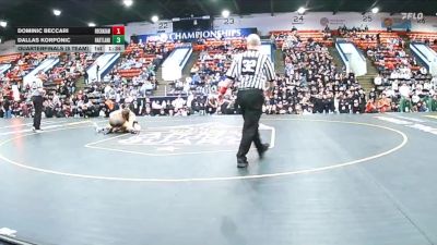 165 lbs Quarterfinals (8 Team) - Dallas Korponic, Hartland vs Dominic Beccari, Rochester Adams