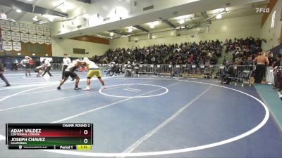 285 lbs Champ. Round 2 - Adam Valdez, Centennial Corona vs Joseph Chavez, California