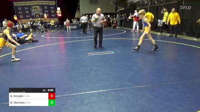 75 lbs Round Of 32 - Gavin Snyder, Chartiers Valley vs Andrew Dorman, UnAttached