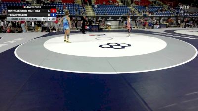 110 lbs Cons. Rd Of 32 - Miayalee Ortiz Martinez, FL vs Leah Willen, OH