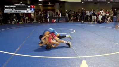 70 lbs Cons. Quarters - Aiden Garcia, Billings Wrestling Club vs Matthew Oh, Maryland