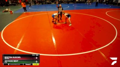 105 lbs Semifinal - Keymoni Bent, K-M vs Boston Kuschel, Becker