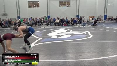 125 lbs Quarterfinal - Braden Schuyler, Elizabethtown vs Samuel Aponte, Roanoke College