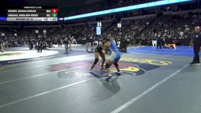 145 lbs Round Of 32 - Isabel Manalansan, Mira Mesa (SD) vs Abigail English-Reed, Will C. Wood (SJ)