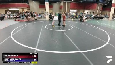 110 lbs Cons. Semi - Dalilah Coyle, Amped Wrestling Club vs Mary Kate Taylor, Spartan Mat Club
