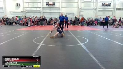 88 lbs Round 7 (10 Team) - Lucas Layne, Carolina Hammer Squad vs Aiden Hensley, Wrestling Mill