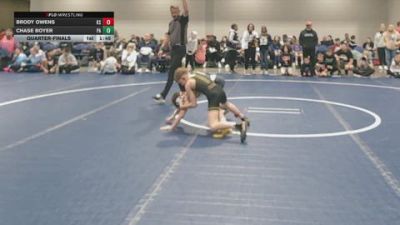 70 lbs Quarterfinal - Brody Owens, KS vs Chase Boyer, PA