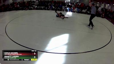 14 lbs Semifinal - Coyle Ascherl, Scottsbluff Wrestling Club vs Emmett Larsen, Elkhorn Wrestling