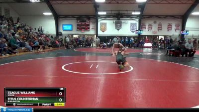 145 lbs Round 3 - Teague Williams, Solon vs Titus Counterman, Burlington