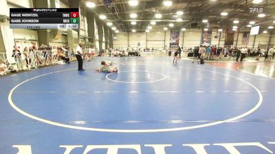 170 lbs Round Of 32 - Gage Wentzel, TNWC Silver Fox vs Gabe Johnson, Micky's Maniacs Blue