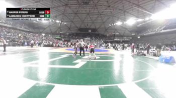 Boys 3A 144 lbs Champ. Round 2 - Lamarion Crawford, Highline vs Harper Peters, Ballard