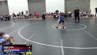 92 lbs Round 3 (8 Team) - Lucas Layne, Florida vs Jaegar RomanNose, Oklahoma Red