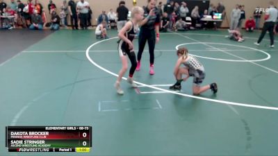 68-73 lbs Round 1 - Dakota Brocker, Piranha Wrestling Club vs Sadie Stringer, Ascend Wrestling Academy