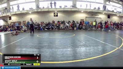 45 lbs Champ. Round 1 - Grayson Kocsis, Indiana vs Wyatt Wolf, Perry Meridian Wrestling Club