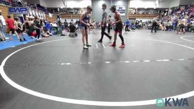 100 lbs Semifinal - Waylon Wright, Weatherford Youth Wrestling vs Cayden Beavers, Harrah Little League Wrestling