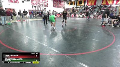 215 lbs Quarterfinal - James Flores, Western vs Brandon Fajardo, Monrovia