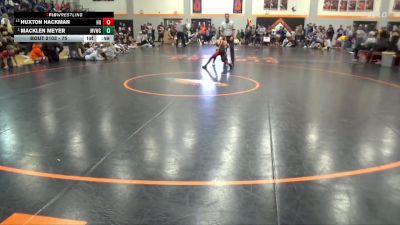 75 lbs 1st Place Match - Macklen Meyer, Mount Vernon Wrestling Club vs Huxton Hackman, Hammerin Hawks