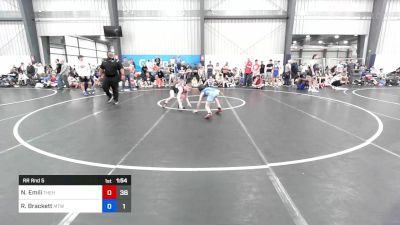 80 lbs Rr Rnd 5 - Nico Emili, The Hunt Wrestling Club vs River Brackett, Maine Trappers