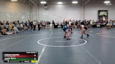 135 lbs Cons. Round 3 - Vernon Riggins, Michigan West WC vs Chase Beall, Oxford