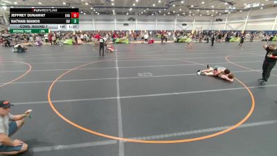 126 lbs Cons. Round 7 - Nathan Manos, Roundtree Wrestling vs Jeffrey Dunaway, Unattached