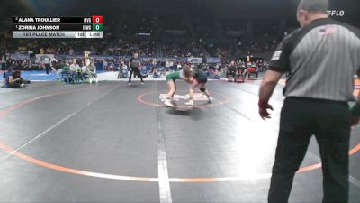 6A/5A Girls 135 1st Place Match - Zorina Johnson, Ida B. Wells Girls vs Alana Troullier, Mountain View Girls