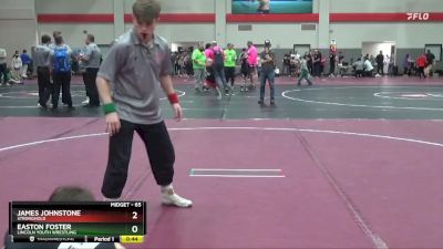 65 lbs Cons. Semi - James Johnstone, Stronghold vs Easton Foster, Lincoln Youth Wrestling