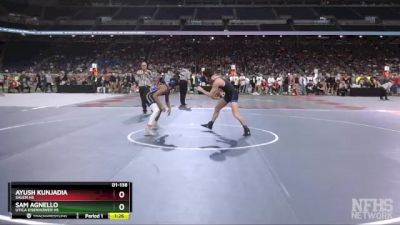 D1-138 lbs Champ. Round 1 - Ayush Kunjadia, Salem HS vs Sam Agnello, Utica Eisenhower HS