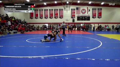 174 lbs Champ. Round 2 - Rosalio Leal, Modesto Junior College vs Abraham Galacia, Cerritos College