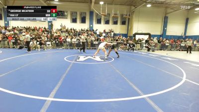 132 lbs Semifinal - George McAteer, Xaverian vs Kai Ly, Minnechaug