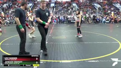 100 lbs Semifinal - Levi Warner, Saranac Youth WC vs Jameson Onstott, Eaton Rapids Youth WC