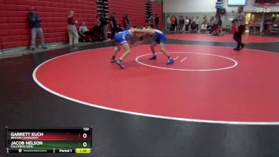 120 lbs Round 5 - Garrett Kuch, Benton Community vs Jacob Nelson, Columbus/WMU