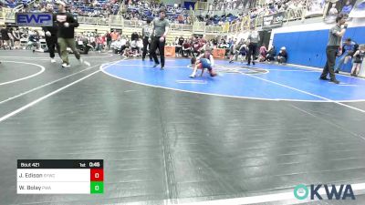 52 lbs Quarterfinal - Jagger Edison, Saints Youth Wrestling Club vs Winston Bolay, Perry Wrestling Academy