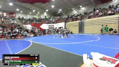 132 lbs Cons. Round 2 - Aiden Behnken, Bardstown vs Braxton Collins, Wes-Del