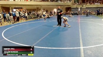 70 lbs Quarterfinals (8 Team) - Walker Bungum, K-M vs Samuel Hall, LCWM