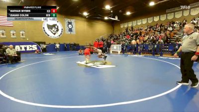 106 lbs Quarterfinal - Nathan Myers, Kerman vs Isaiah Colon, Mt. Whitney