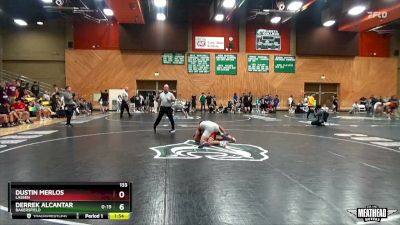 133 lbs Semifinal - Dustin Merlos, Lassen vs Derrek Alcantar, Bakersfield