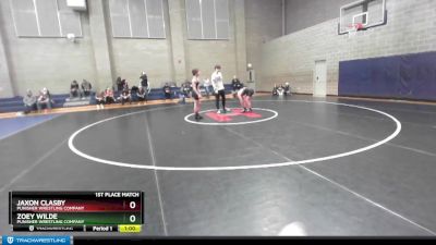 119 lbs 1st Place Match - Zoey Wilde, Punisher Wrestling Company vs Jaxon Clasby, Punisher Wrestling Company