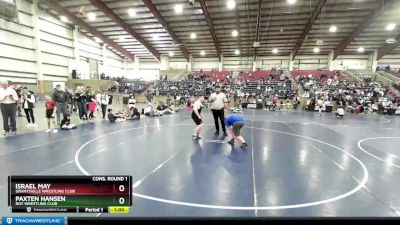 145+ Cons. Round 1 - Paxten Hansen, Roy Wrestling Club vs Israel May, Grantsville Wrestling Club