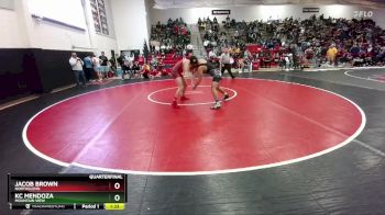 165 lbs Quarterfinal - Kc Mendoza, Mountain View vs Jacob Brown, Northglenn
